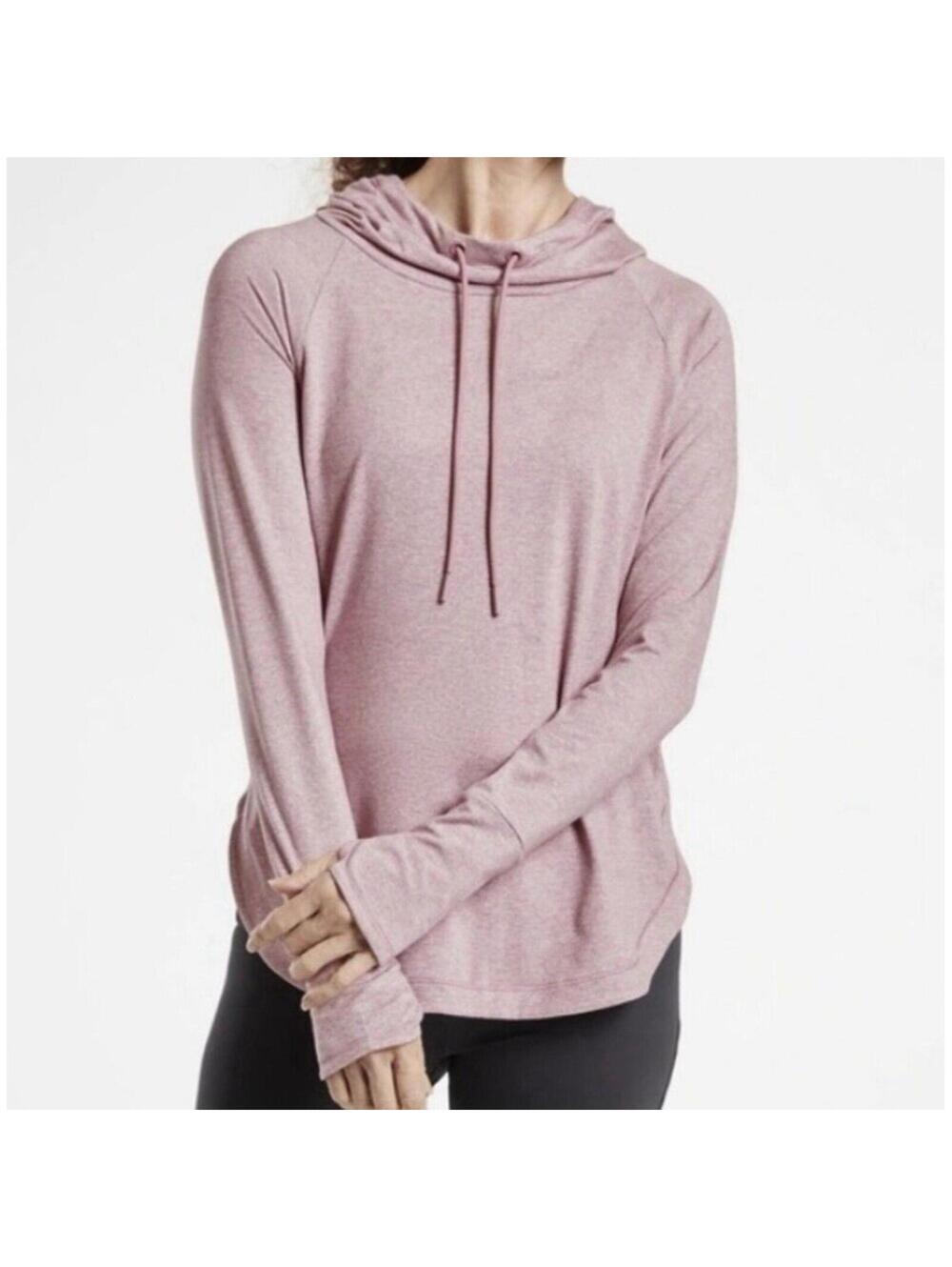 Women’s Athleta Uptempo Long Sleeve Hoodie Sweatshirt Lilac Purple Pink M Medium